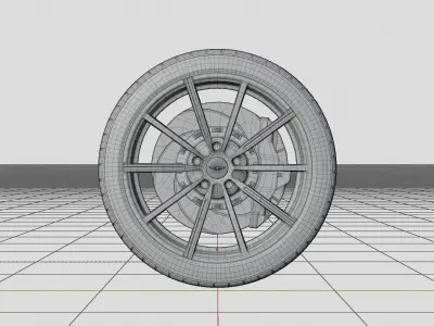 Aston Martin Vantage 2019 Wheel 3D model