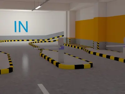 Underground Parking lot 3D model