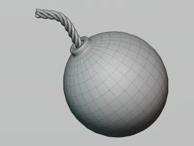 Bomb quality 3d model Low-poly 3D model