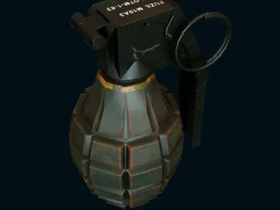 Mk2 Hand Grenade Bomb Gaming Model  Low-poly 3D model