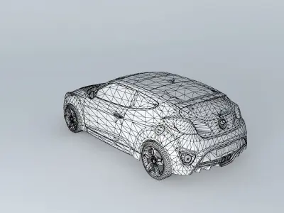 Hyundai Veloster Turbo with 3 0 K emblem Free 3D model
