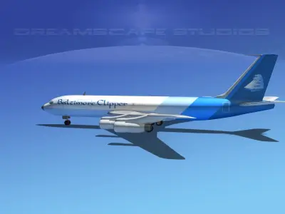 Boeing 707 Baltimore Clipper 3D model