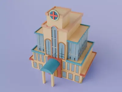 Modern City Pack - Urban Environment - Modular Buildings 3D model