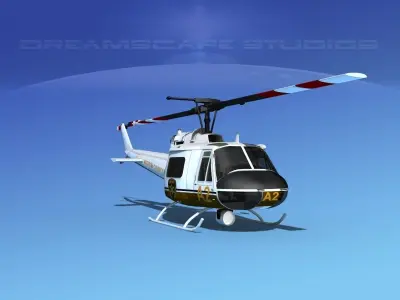 Bell 204 Madison County Sheriff 3D model