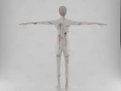 Male Zombie1 Animations Pack Low-poly 3D model