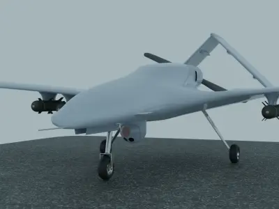 Bayraktar tb 2 Created by Ukrainian designer Free 3D model