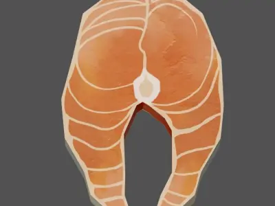 Low Poly Salmon Low-poly 3D model