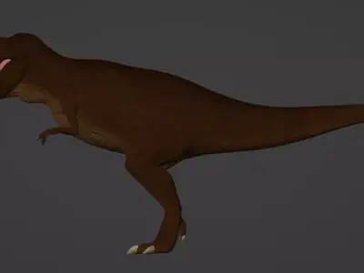 Tyrannosaurus Rex Model - texture painted with bump 3D model