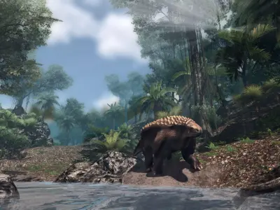 Nodosaur Jurassic Dinosaur Low-poly 3D model