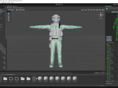 Casual Soldier 27 Low-poly 3D model