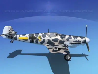 Messerschmitt BF-109 V19 3D model