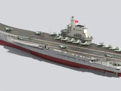 China Aircraft Carrier CV-17 Shandong 3D model