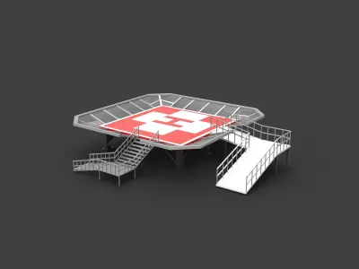  Rooftop Helipad 3D model