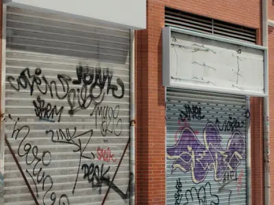 Building in shape of triangle Low-poly 3D model