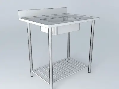 Kit210 Bancada Inox Cuba V2 por Alex Marques Free 3D model