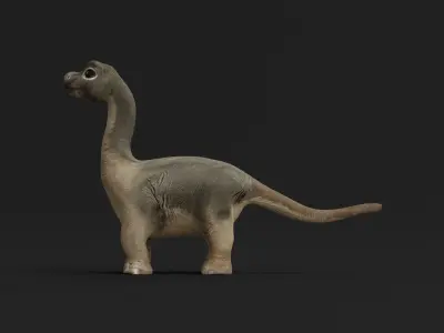 Brachiosaurus Baby Dinosaur Low-poly 3D model