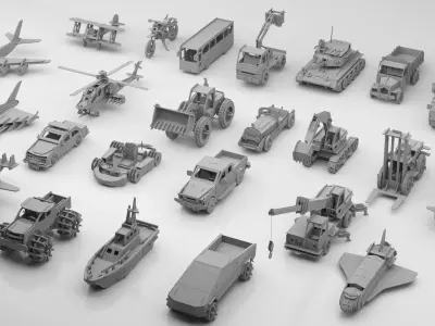 Wooden Toy Collection 3D model