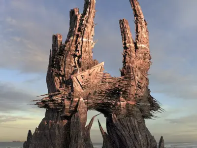 Alien Deity Monolith Shard 1 3D model