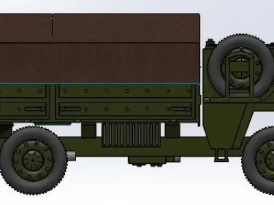 MAN KAT1 5t 4x4 with CANVAS MILITARY TRUCK - 3D PRINT Design 3D print model