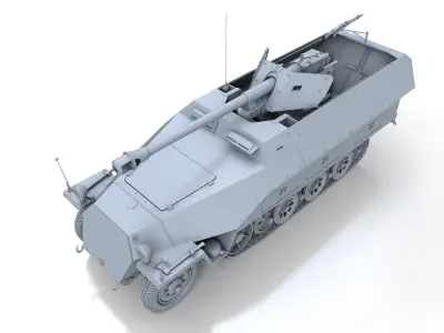 SDKFZ 251 22 - Ausf D - Pakwagen 3D model