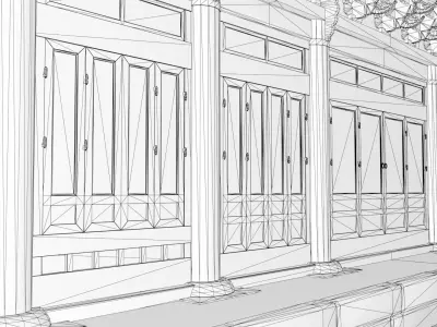 Korea Gyeongbokgung Sajeongjeon Hall - Joseon Palace 3D model