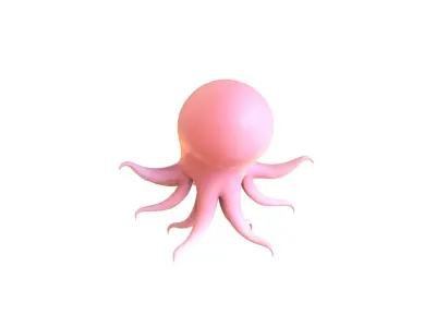 Cartoon Octopus v003 3D model
