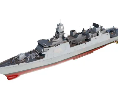 De Zeven Provicien class Frigate Low-poly 3D model