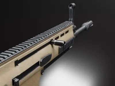 scarl-h assault rifle Low-poly 3D model