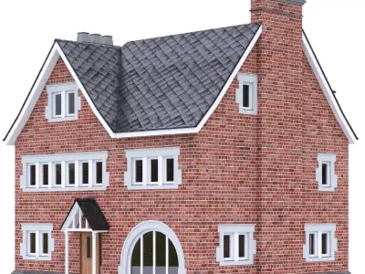 English Brick House 24 Low-poly 3D model