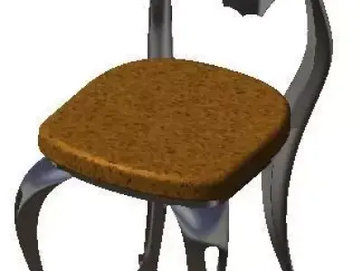 Medieval Transilvanian forged metal seat of Dracula 3D model