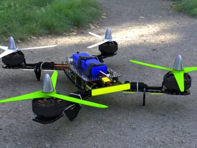 Remote control racing drone 3D model