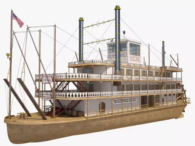 Mississippi Steamboat 3D model