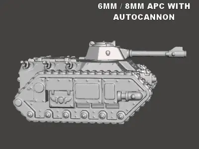 6MM 8MM SCALE IMPERIAL GUARDIANS APC TANKS MINIATURE MODELS GAME 3D print model