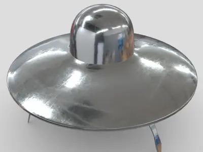 CC0 - UFO Free low-poly 3D model