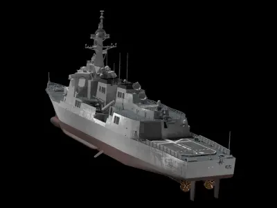 JMSDF Maya class guilded missile destroyer 3D model