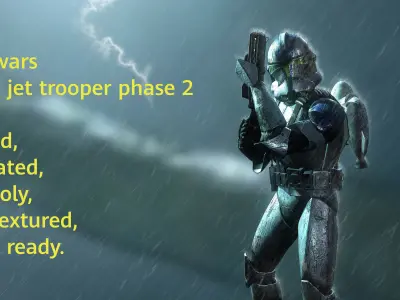 Star Wars Clone Phase 2 jet trooper Low-poly 3D model