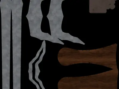 Sai Knife Low-poly 3D model