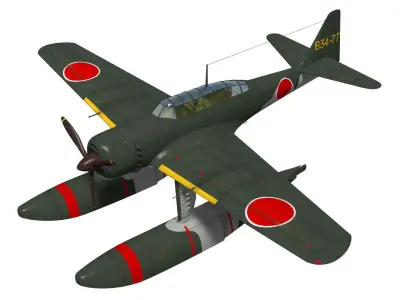 Aichi E16A zuiun  Type11 Paul 3D model