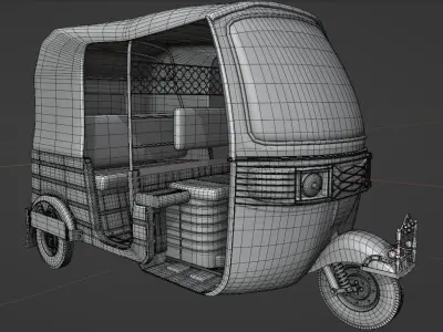 CNG or Tuktuk or auto Rickshaw 3D model