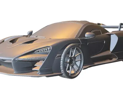 High Performance Supercar Low-poly 3D model