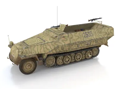 SDKFZ 251 Ausf D - Half-track - 2533 3D model