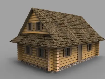 Log house 3D model
