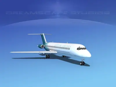 Douglas DC-9-30 Century Airlines 3D model