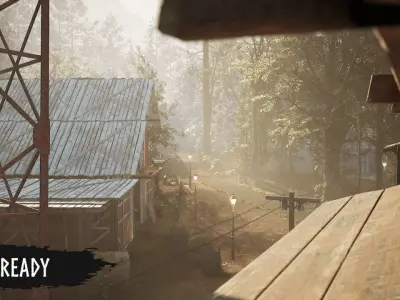 Modular Town Low-poly 3D model