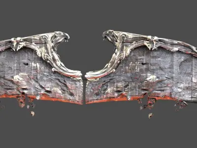 Angel Wings of Stone 3D model