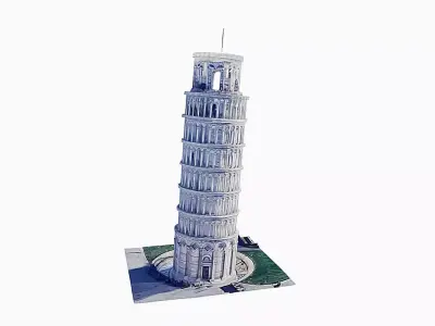 Tower of Pisa Low-poly 3D model