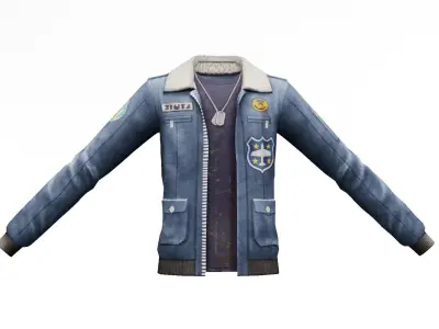 Aviator Jacket 3D Models Collection Low-poly 3D model