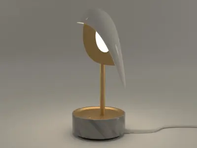 Table lamp alarm clock 3D model 3D model