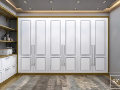Furniture walk in closet with cabinets and shelves Free 3D model