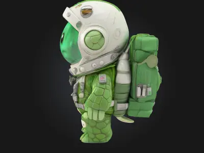 Space Turtle Explorer 3D model